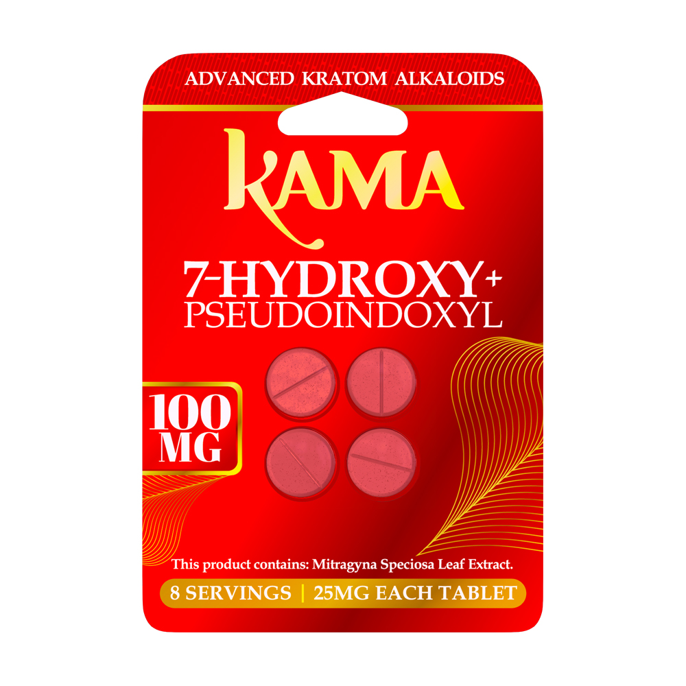KAMA  80 MG 7-HYDROXY-MITRAGYNINE  4ct Pill 10- Pack (copy) (GRAPE)